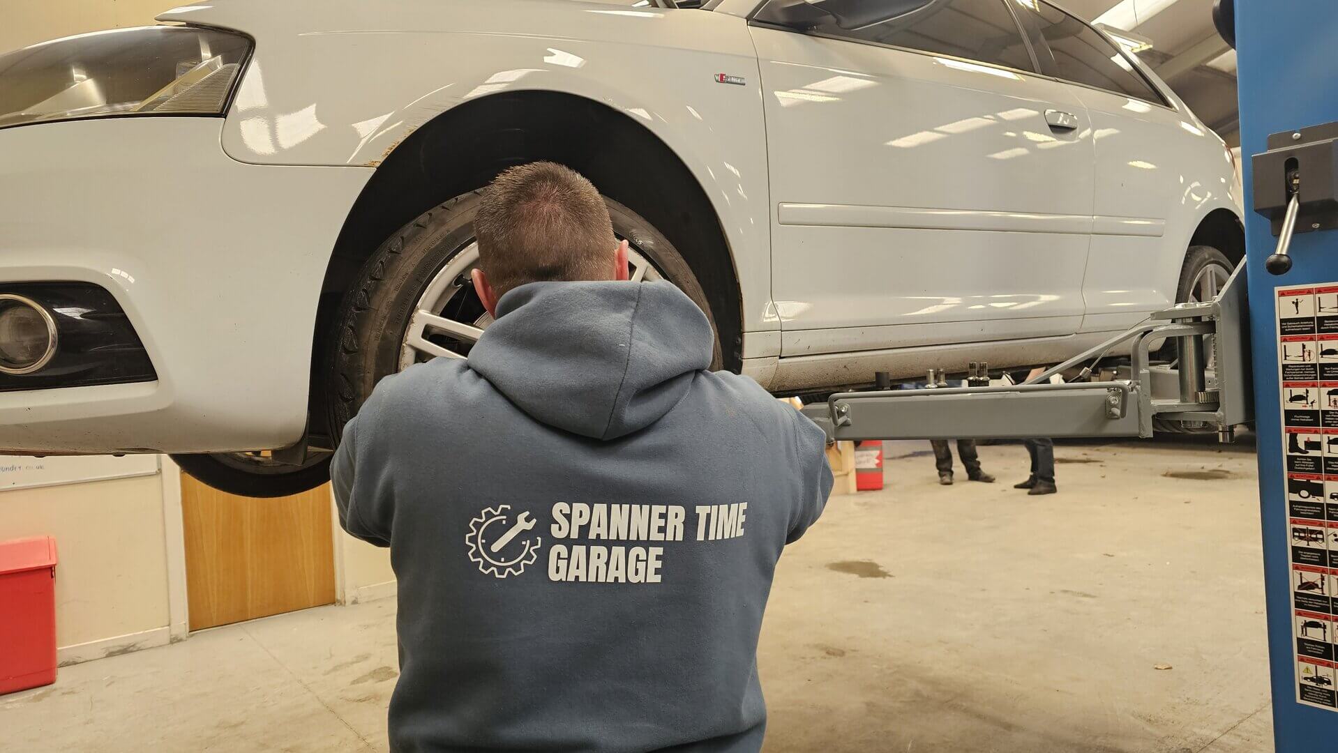 Mechanic at work at Spanner Time Garage Penicuik